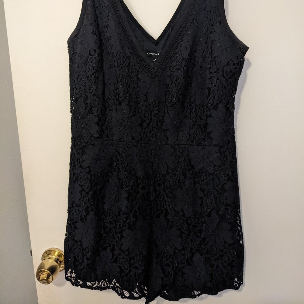 Black lace romper